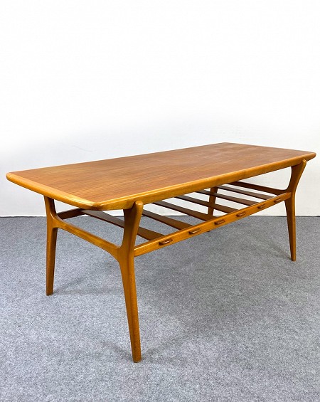 Teak Coffeetable with Shelf, 1960s, Sweden